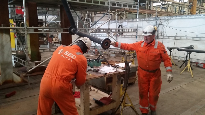 Preparing of piping spools for Nyhamna Project at Stord yard
