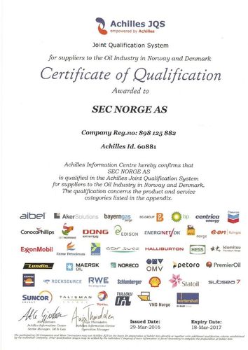 SEC Group becomes a partner of the “Achilles JQS” system, aimed at the identification and verification of oil industry suppliers