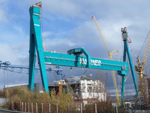 Lifting of the Goliath Gantry Crane at Stord Yard in Norway