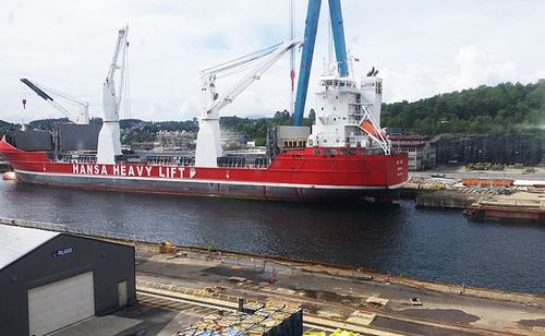 Transport of Nyhamna Chinese modules to Stord yard